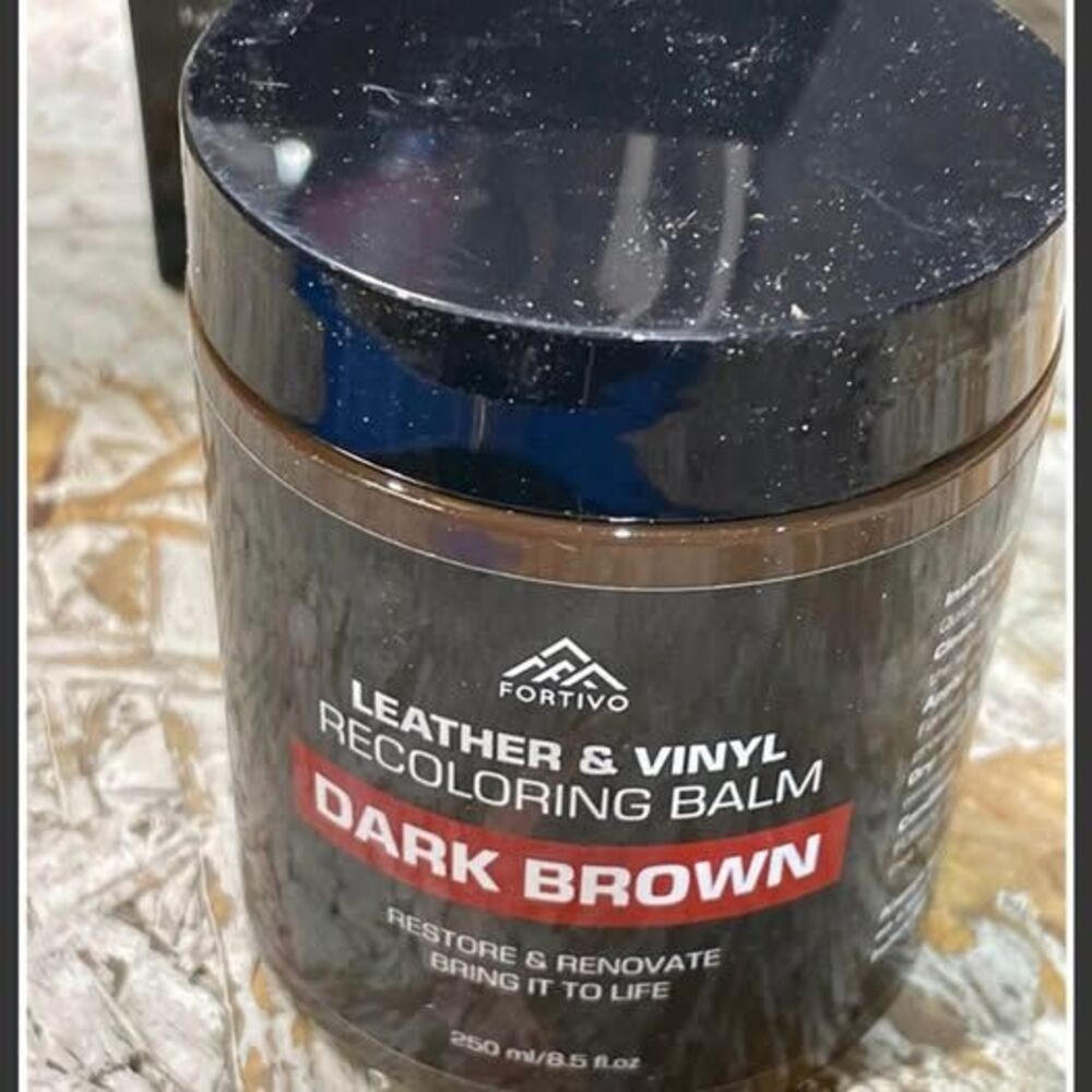 FORTIVO Leather & Vinyl Recoloring Balm - Dark Brown, Leather Color